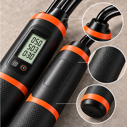 Black & Orange Digital Counting Jump Rope