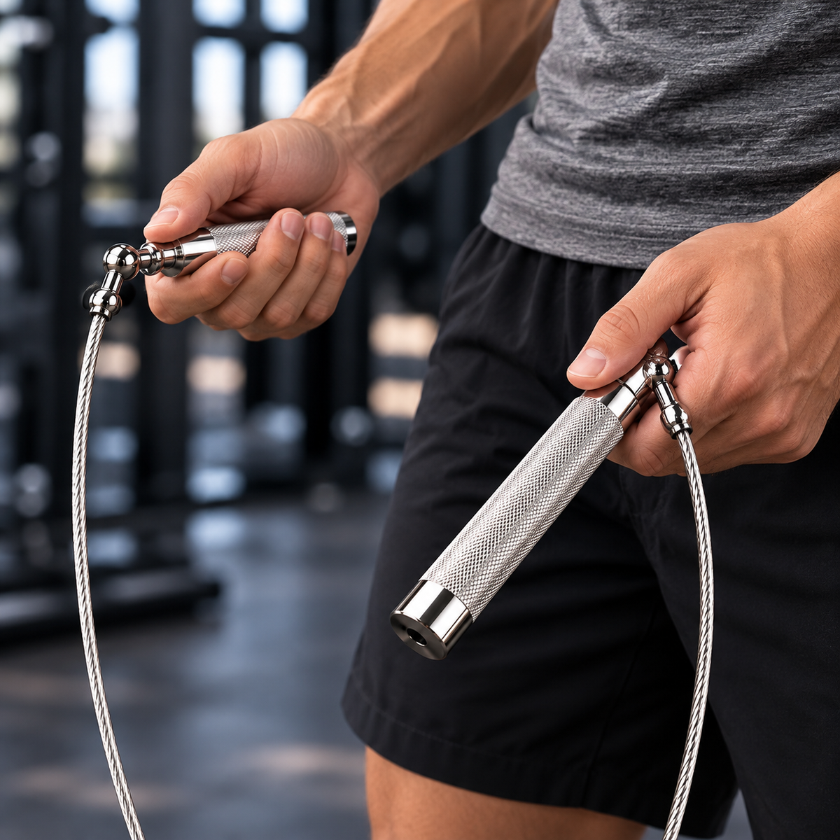 Silver Steel Wire Speed Jump Rope