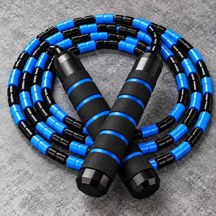 Black & Blue Beaded Training Jump Rope