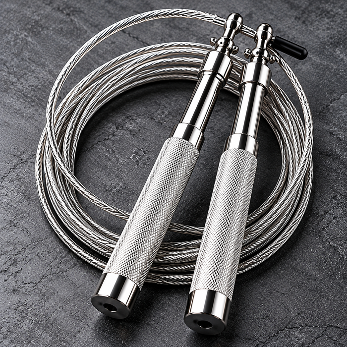 Silver Steel Wire Speed Jump Rope
