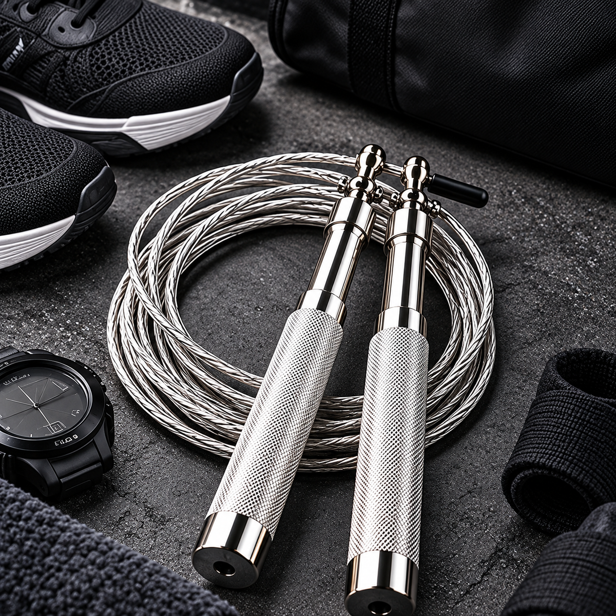 Silver Steel Wire Speed Jump Rope