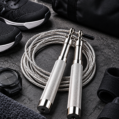 Silver Steel Wire Speed Jump Rope