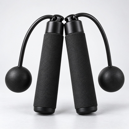 Black Cordless Weighted Ball Jump Rope