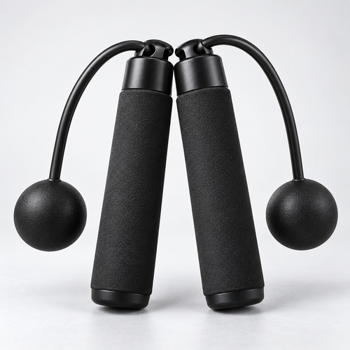 Black Cordless Weighted Ball Jump Rope