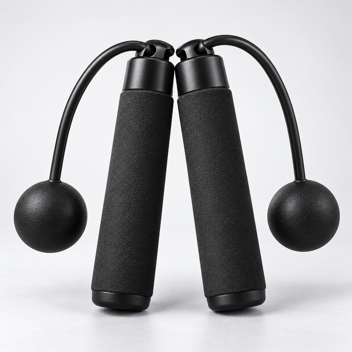 Black Cordless Weighted Ball Jump Rope