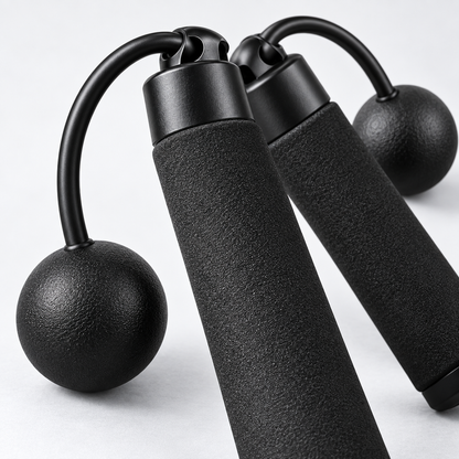 Black Cordless Weighted Ball Jump Rope