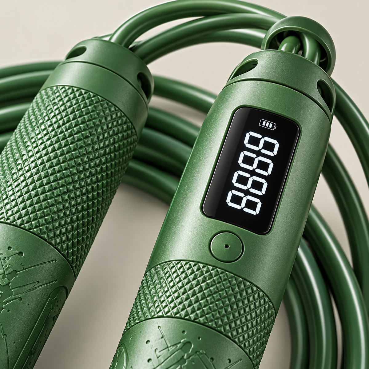 Army Green Calorie Counting Jump Rope