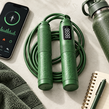 Army Green Calorie Counting Jump Rope