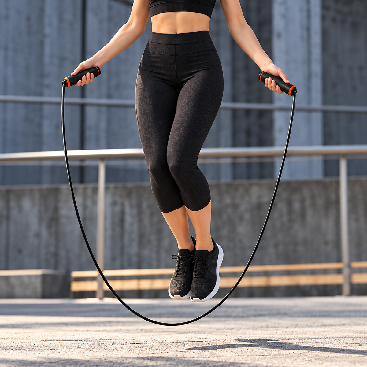 Black & Orange Digital Counting Jump Rope