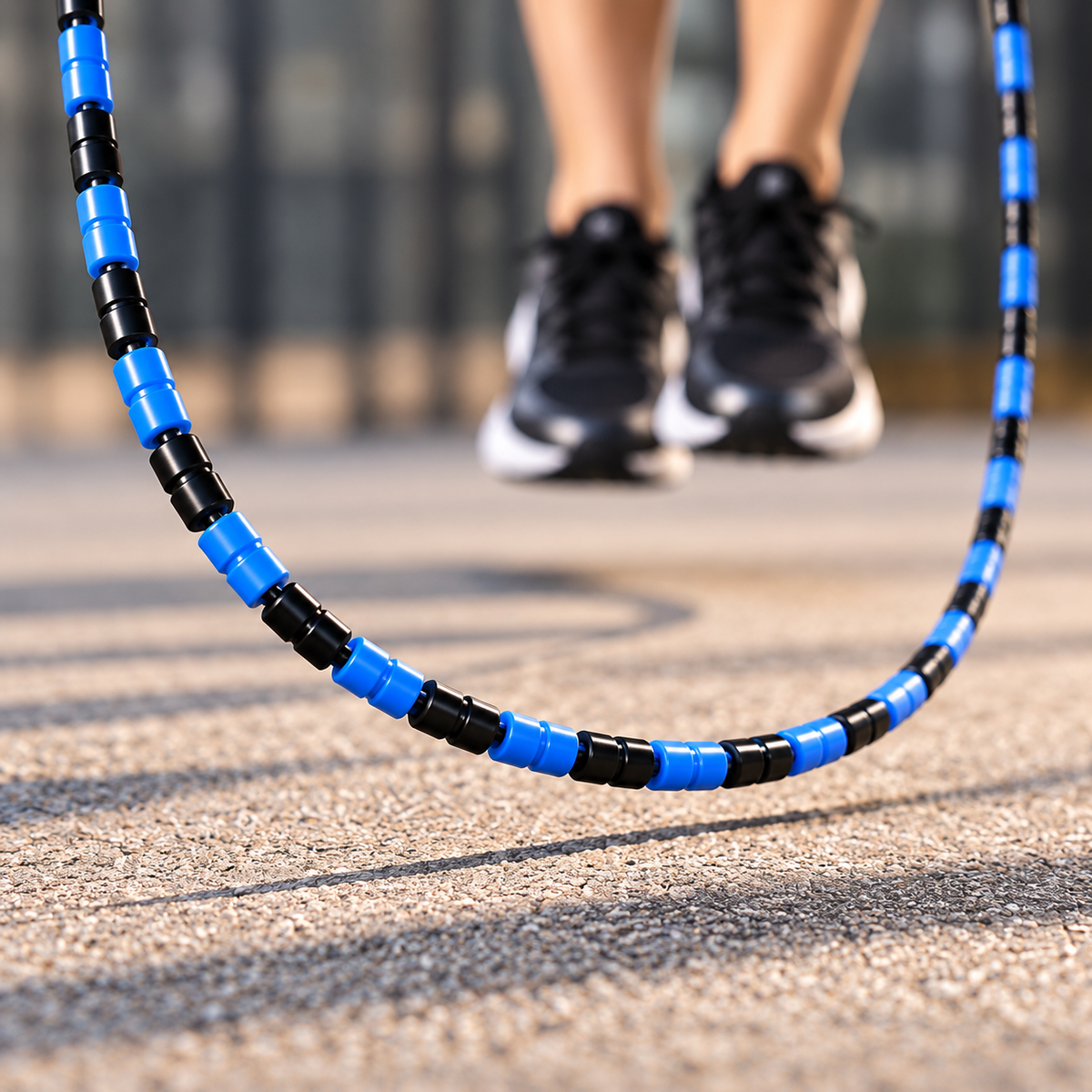 Black & Blue Beaded Training Jump Rope