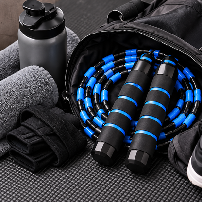 Black & Blue Beaded Training Jump Rope